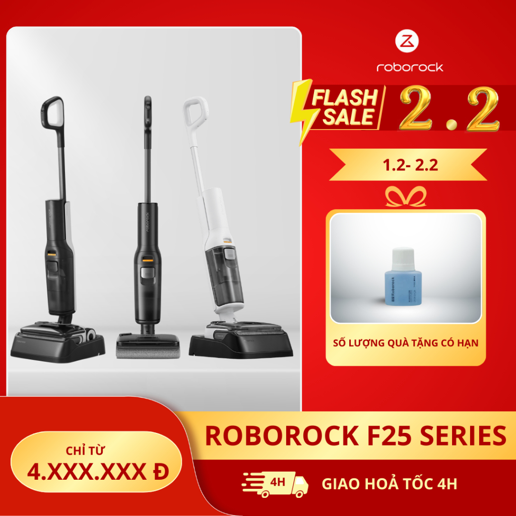 Máy hút bụi lau nhà khô và ướt Roborock F25 Series ( F25, F25RT, F25 ACE và F25 Ultra)