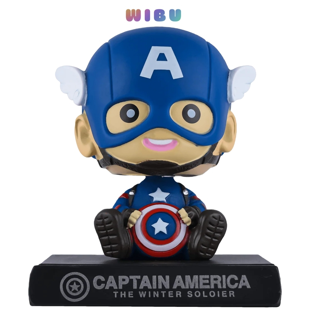 Mô Hình Captain America Chibi Lắc Đầu Avengers Marvel – Siêu Dễ Thương – Figure Marvel – WiBu