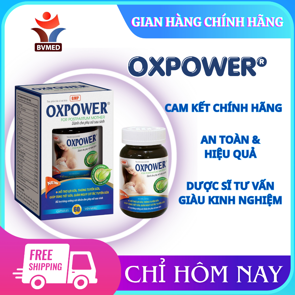 OXPOWER - Viên Uống Lợi Sữa Hộp 60 Viên