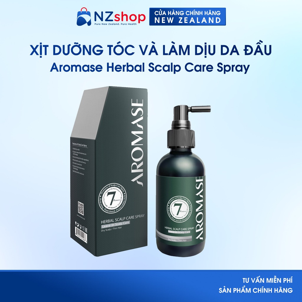 Xịt dưỡng tóc và làm dịu da đầu Aromase Herbal Scalp Care Spray 40ml