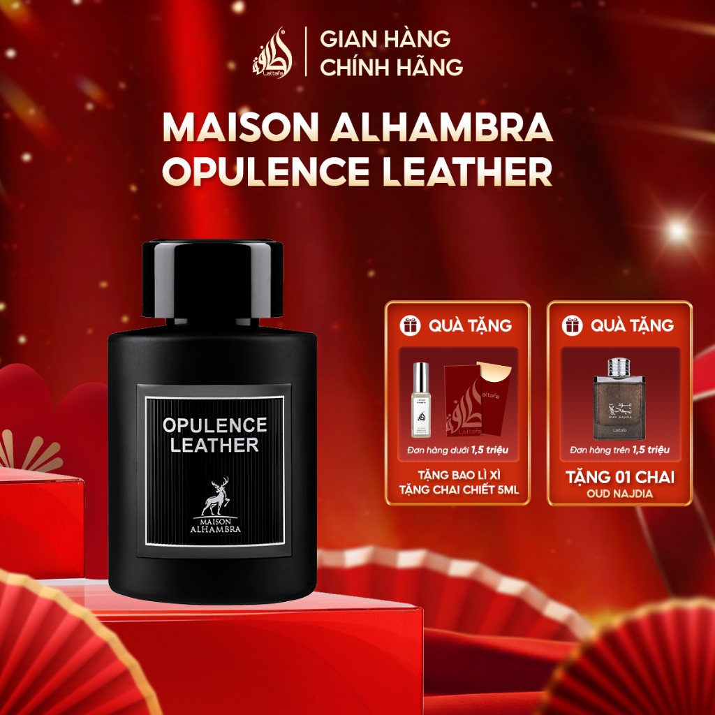Nước hoa unisex Maison Alhambra Opulence Leather mùi hương quyền lực, cá tính, sang trọng chai 100ml