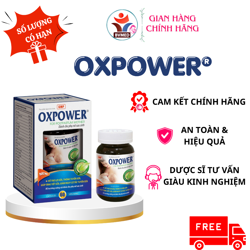 Oxpower - Hộp 60 Viên Uống Lợi Sữa