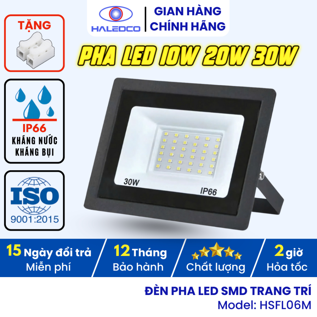 Đèn Pha LED 10W 20W 30W Ngoài Trời - Ưa Dùng Trang Trí Sân Vườn, Tiểu Cảnh, Cây Cảnh, Decor, Sự Kiện