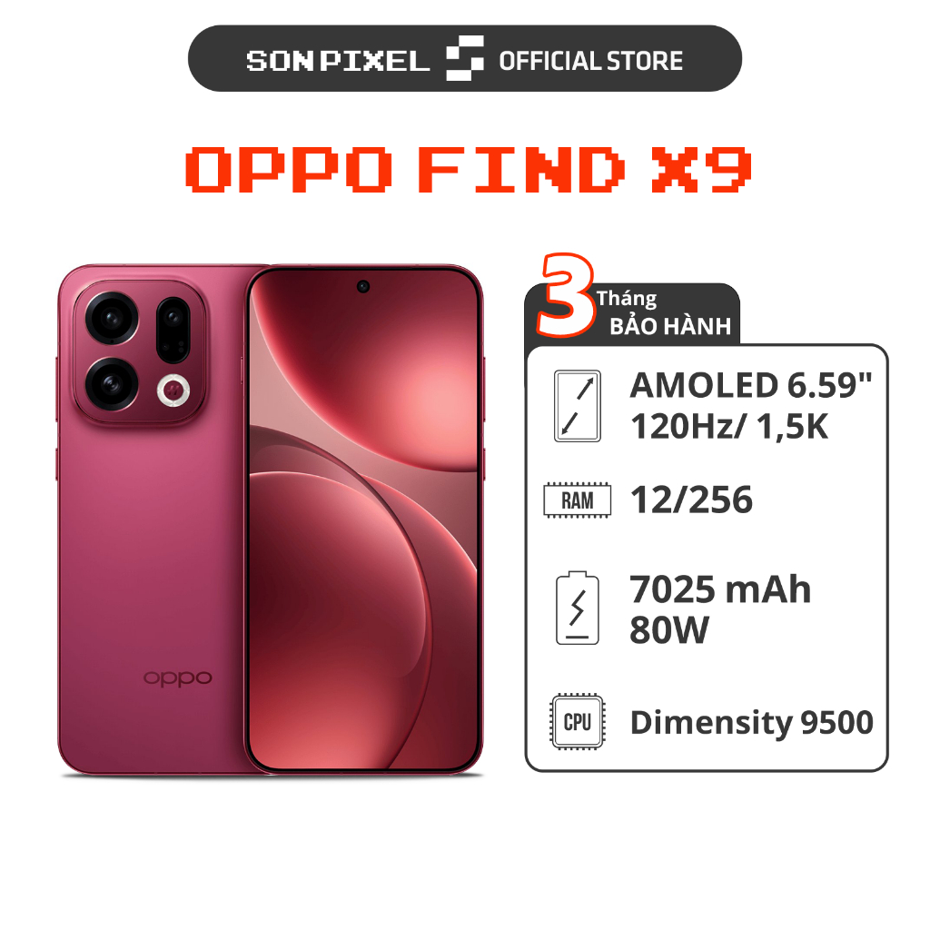 [Máy Cũ] Điện Thoại OPPO Find X9, Chip Dimensity 9500, Màn Hình 6.59 inch, 7025 mAh. SonPixel | BigBuy360 - bigbuy360.vn