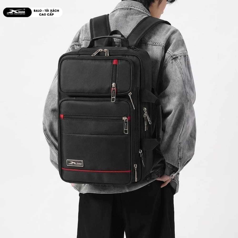 Cặp Đa Năng Có Quai Balo Xbags Pride XB 4102 Màu Đen – Chống Nước, Nhiều Ngăn, Đựng Laptop 17 Inch!