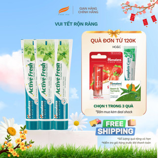 Set 3 kem đánh răng giúp hơi thở thơm mát Himalaya Active Fresh 100g/ sản phẩm