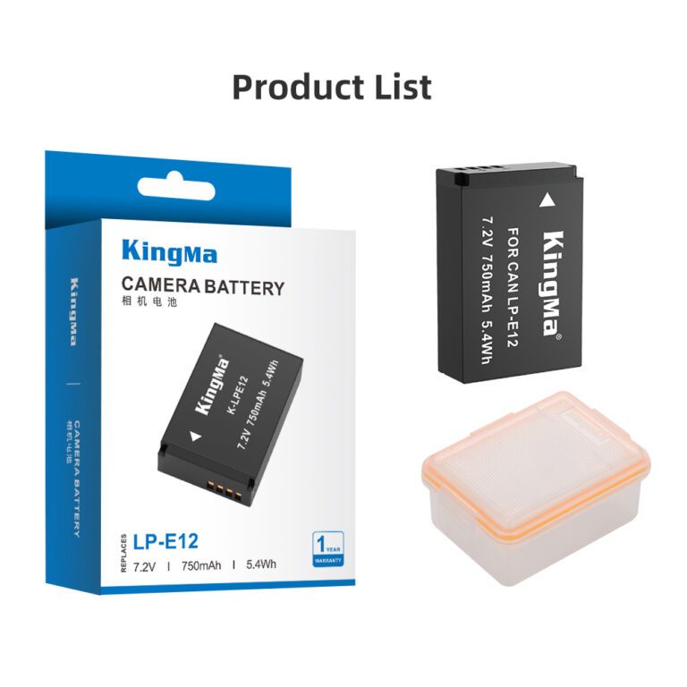 Pin máy ảnh KINGMA LP-E12 750mAh, Chính hãng