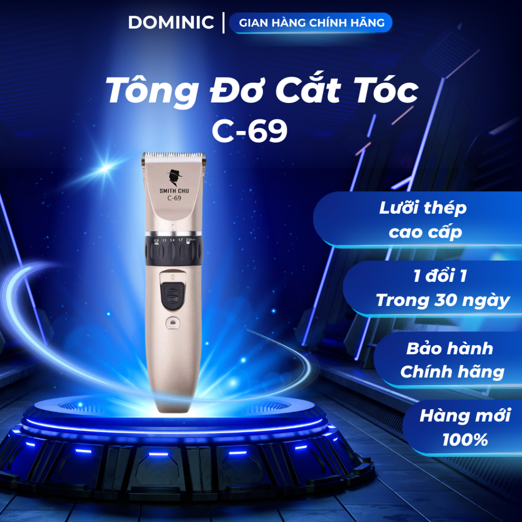Tông đơ cắt tóc, hớt tóc gia đình, SMITH CHU C-69, cắt tỉa được lông chó mèo - JMI SHOP