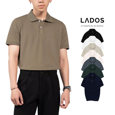 Áo thun nam có cổ trơn cao cấp LADOS-9084 vải poli siêu mát mẻ, thấm hút mồ hôi tốt, form đẹp