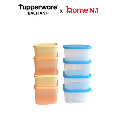 Bộ 8 hộp trữ đông, trữ mát Tupperware Freezermate 650ml và Cubix Square - Hàng chính hãng - Bảo hành trọn đời