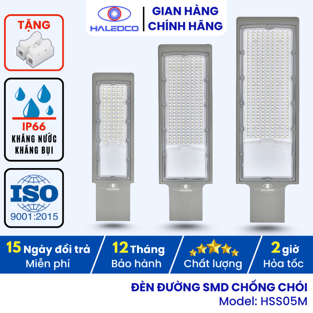 Đèn Đường SMD Siêu Sáng Chống Nước Chống Chói - Chiếu Sáng Ngoài Trời, Khu Dân Cư, Sân Vườn, Sân Nhà - S32