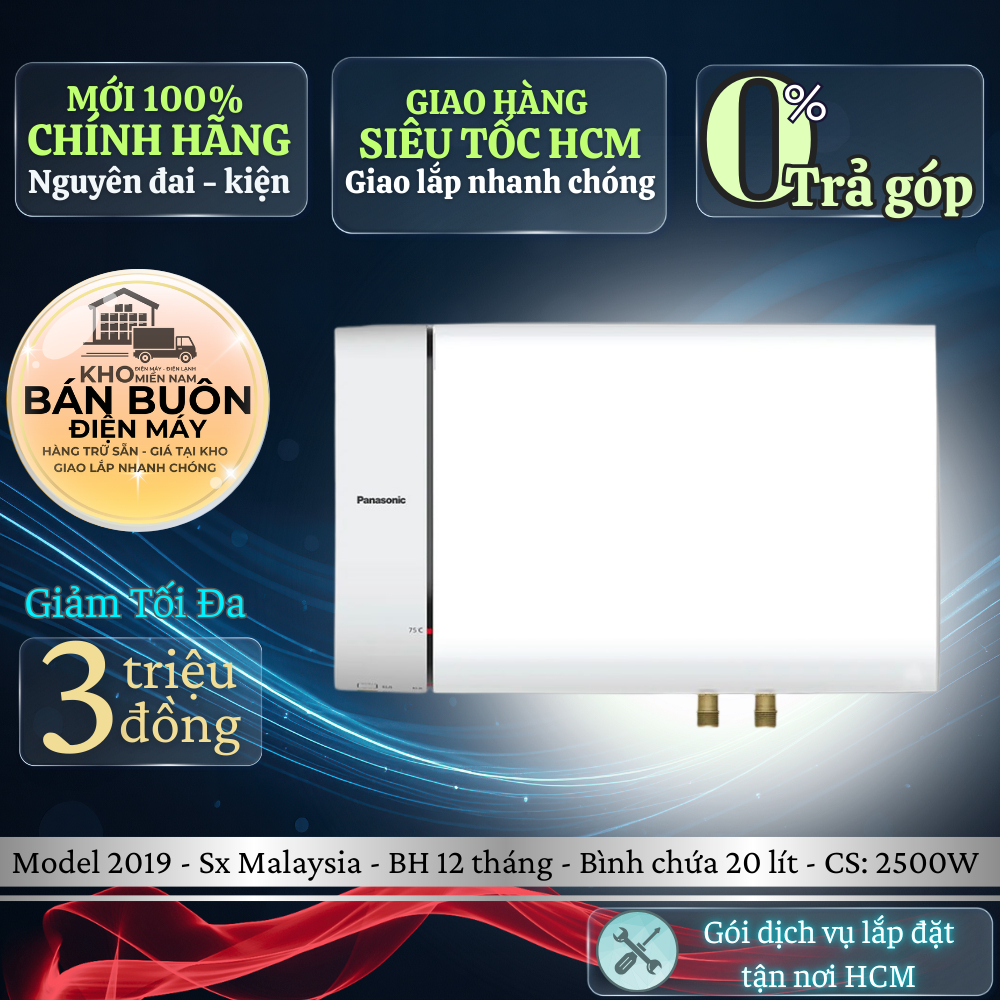 DH-20HBMVW máy nước nóng (bình nước nóng) gián tiếp Panasonic 20 lít DH-20HBMVW