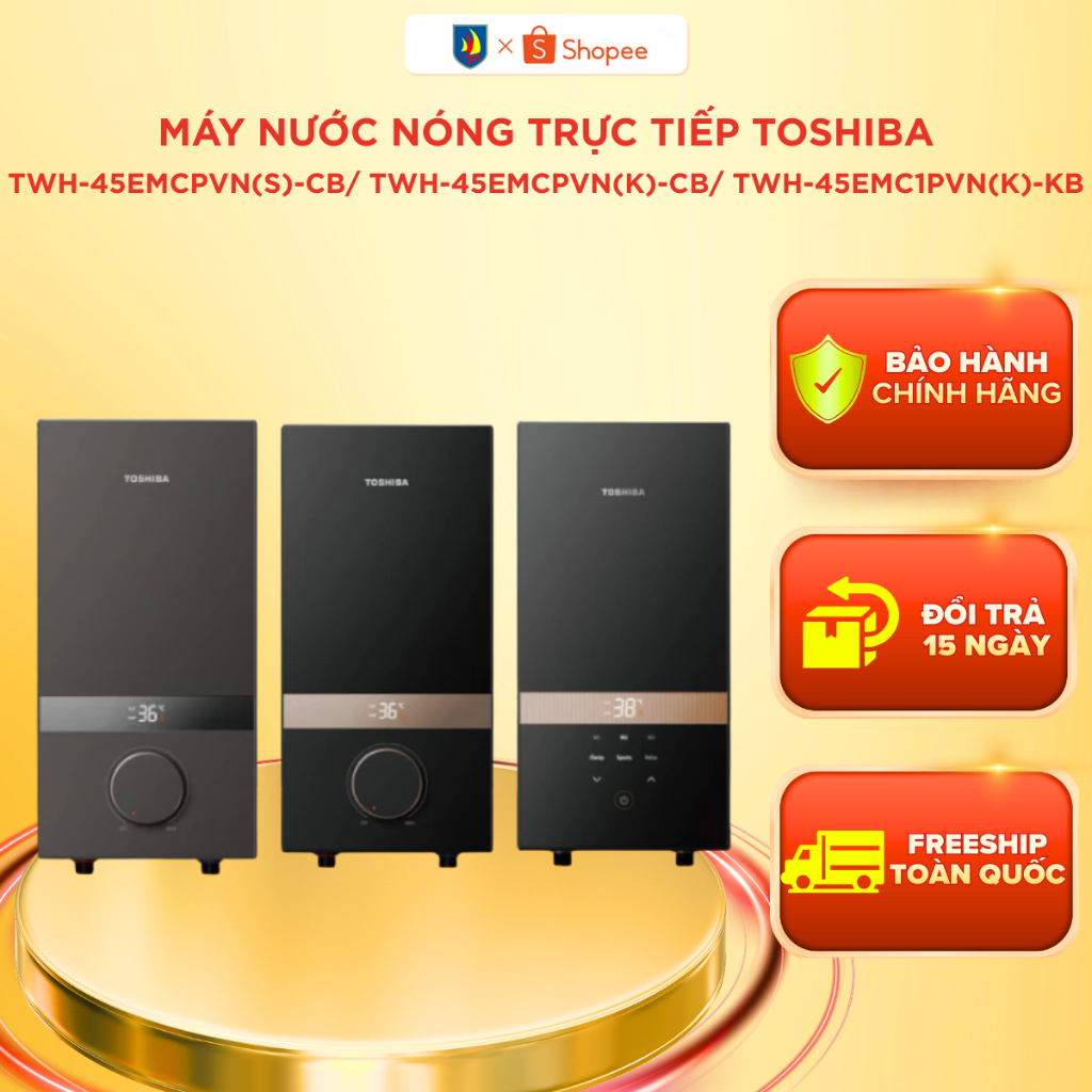 Máy Tắm Nước Trực Tiếp Toshiba TWH-45EMCPVN(S)-CB / TWH-45EMCPVN(K)-CB / TWH-45EMC1PVN(K)-KB