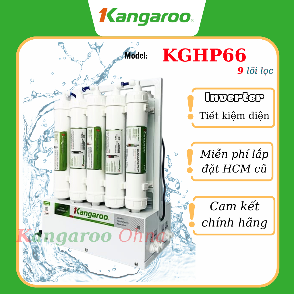Máy lọc nước Kangaroo Hydrogen để gầm KGHP66 - Miễn phí lắp đặt KV HCM CŨ
