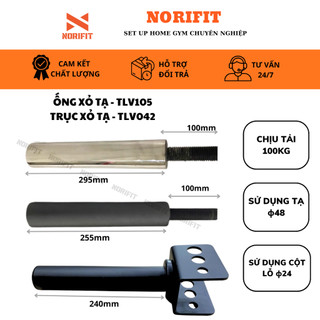 Ống Xỏ Tạ Inox, Ống Xỏ Tạ Thép, Trục Để Tạ Gắn Rack Treo Tạ Chịu Lực 100kg [1 Chiếc] [Norifit] TLV105 - TLV042