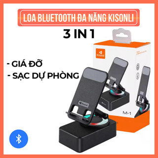 Loa Bluetooth Đa Năng KISONLI 3IN1 – Loa Nghe Nhạc Mini Kèm Giá Đỡ Điện Thoại Gập Xoay 360°