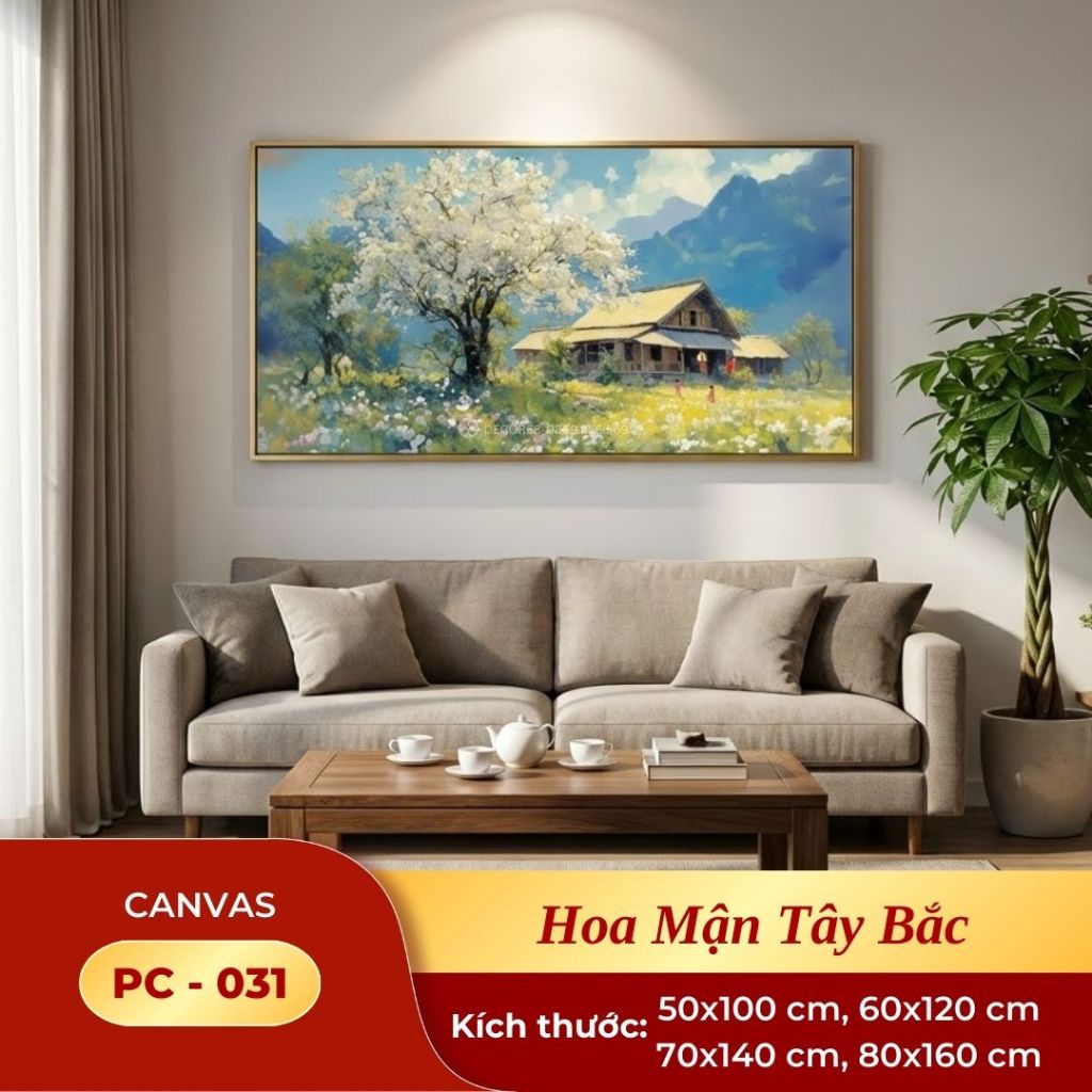 [Decor 68] Hoa Mận Tây Bắc - Tranh Canvas - PC_031