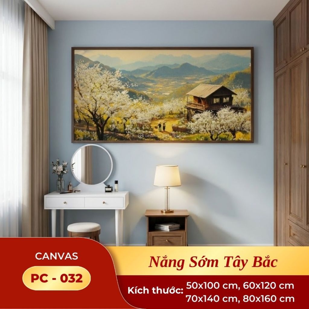 [Decor 68] Nắng Sớm Tây Bắc - Tranh Canvas - PC_032