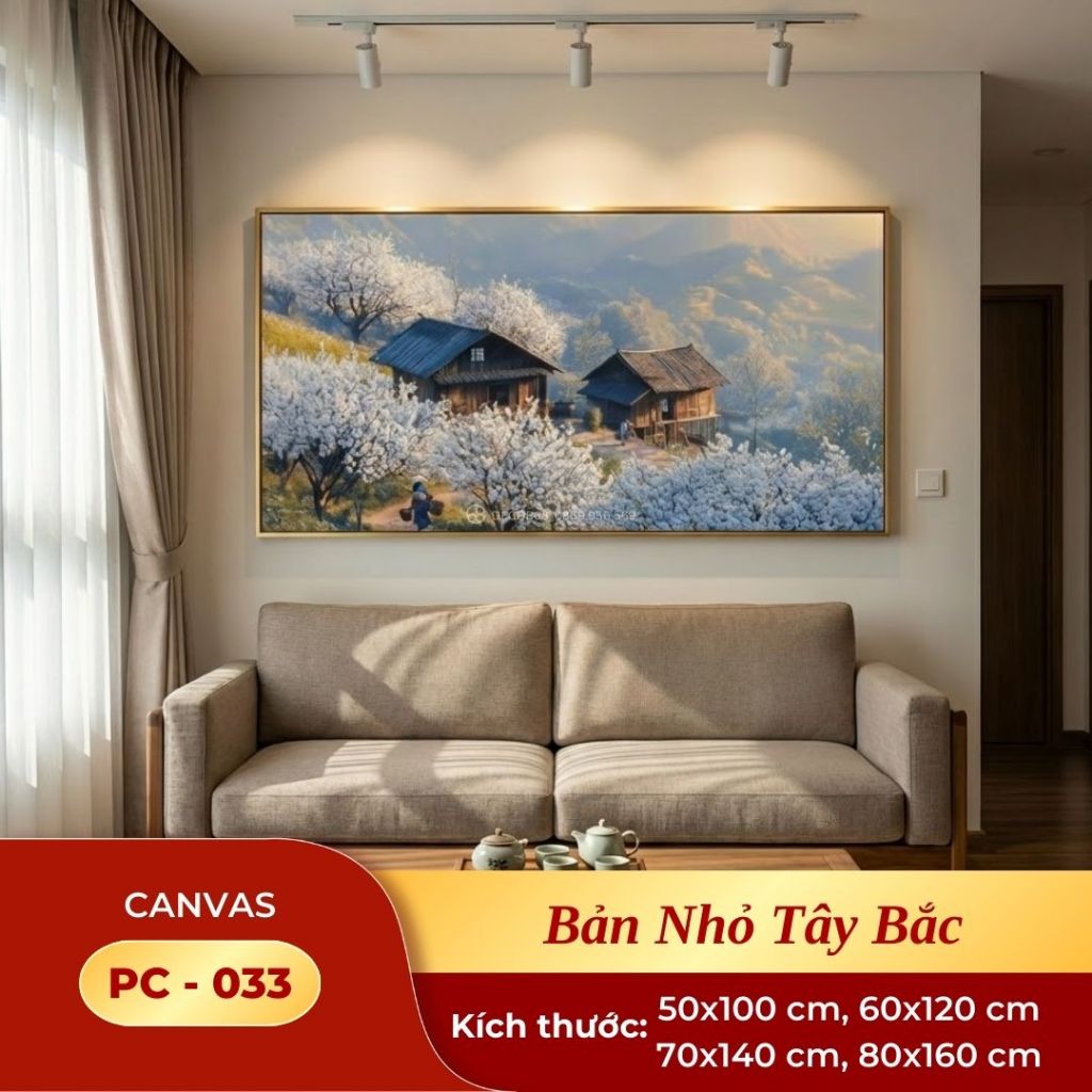 [Decor 68] Bản Nhỏ Tây Bắc -  Tranh Canvas - PC_033