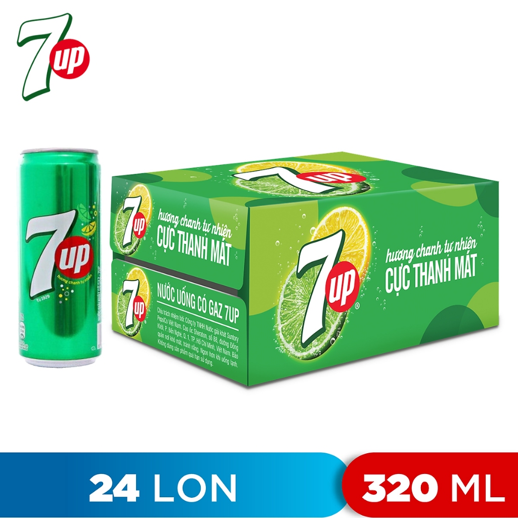 7UP LON (Thùng 24 Lon x 320ml)