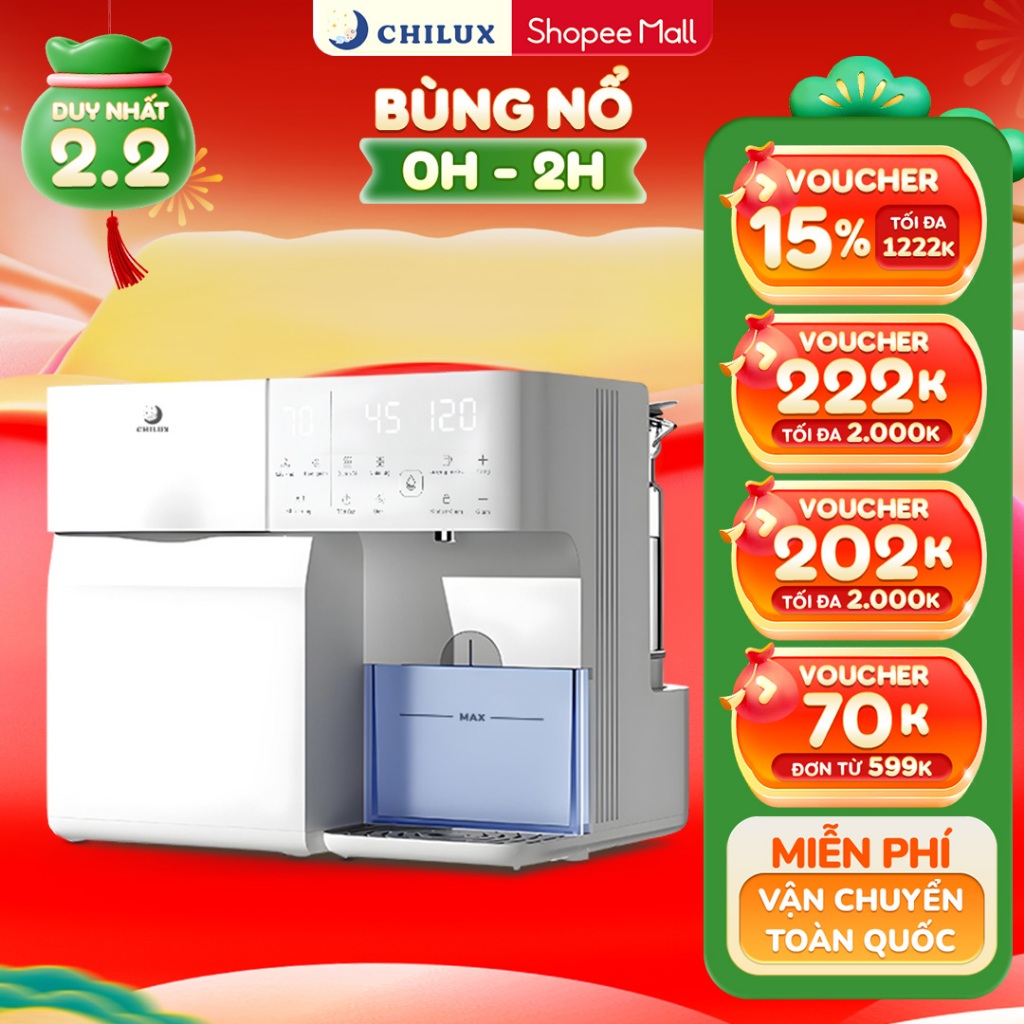 Máy tiệt trùng UV đa năng Chilux U3 - Tích hợp chung bình đun pha sữa và bảo quản 24h