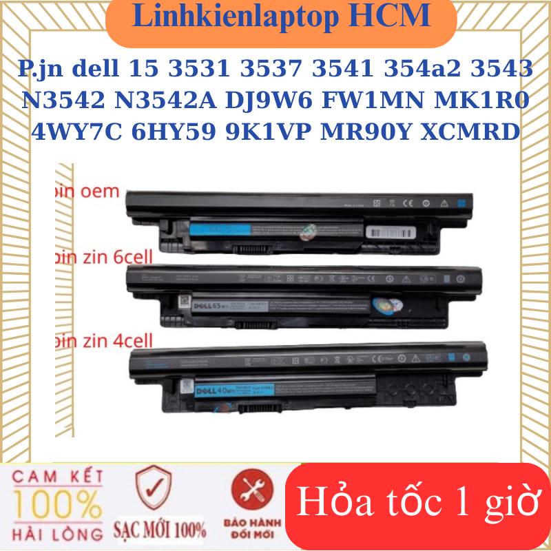 Sạc Pin dell 15 3531 3537 3541 354a2 3543 N3542 N3542A DJ9W6 FW1MN MK1R0 4WY7C 6HY59 9K1VP vostro 34