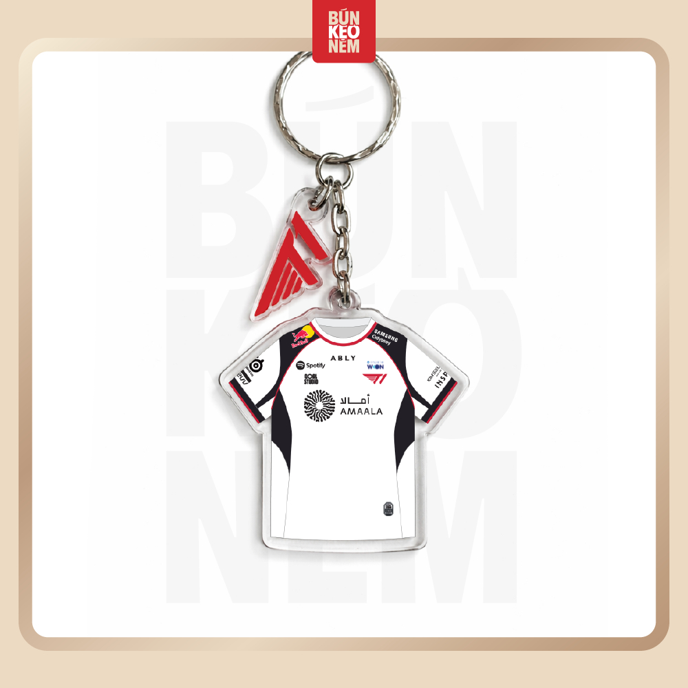 Móc Khóa T1 Mica 2 Mặt - Áo Đội Tuyển T1 LCK Faker Oner Keria Peyz Doran | Trong Suốt 2 Mặt | Phụ Ki