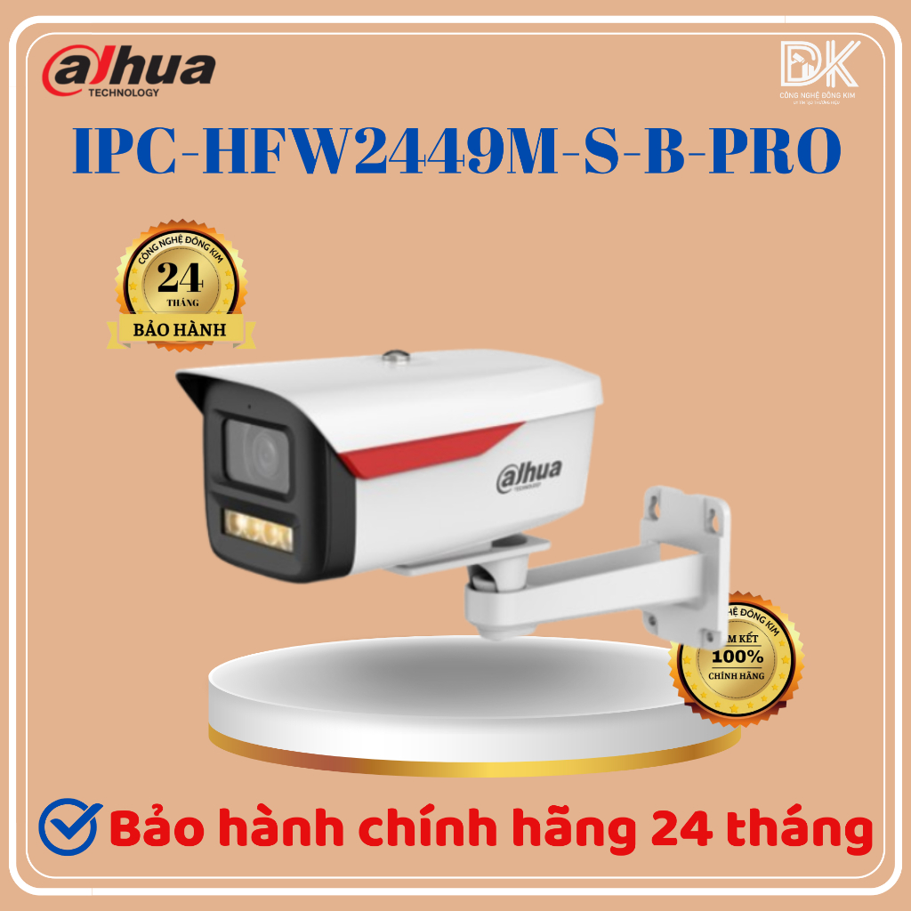 Camera Dahua Thân cố định 2MP/ 4MP có mic DH-IPC-HFW2249M-S-B-PRO/ DH-IPC-HFW2449M-S-B-PRO, Chính Hã