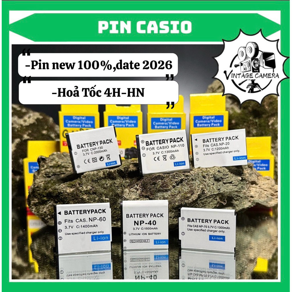 Pin Casio NP-20/ NP-40/ NP-60/ NP-110/160/ NP-130 ( Pin thay thế dung lượng cao )