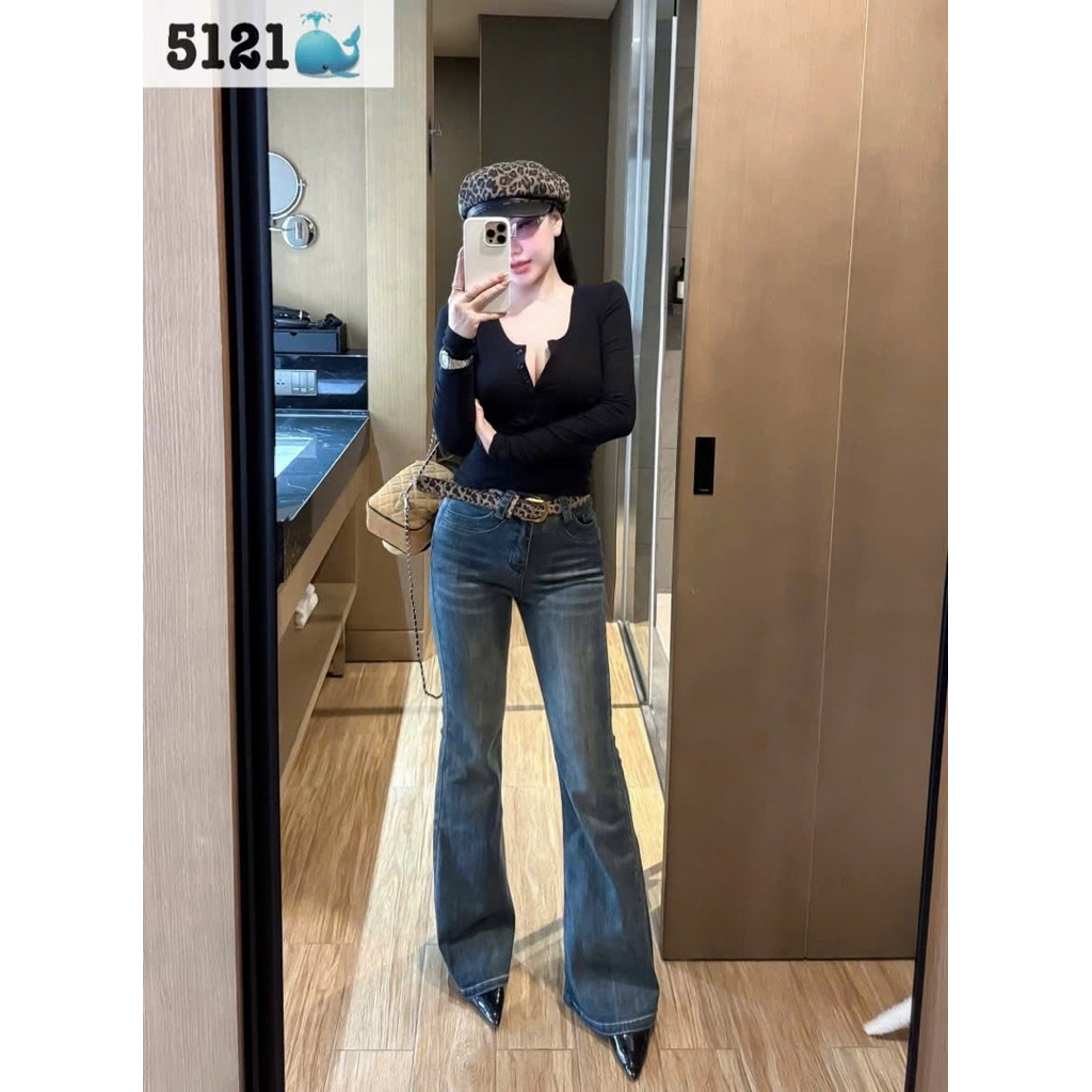 QUẦN JEAN LOE DÀI KÈM ĐAI DÀI 105CM