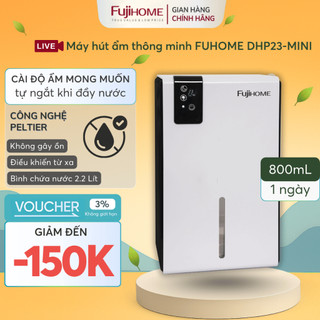 Máy hút ẩm mini phòng ngủ FUJIHOME DHP23-MINI, máy khử ẩm không khí tủ quần áo công suất lớn