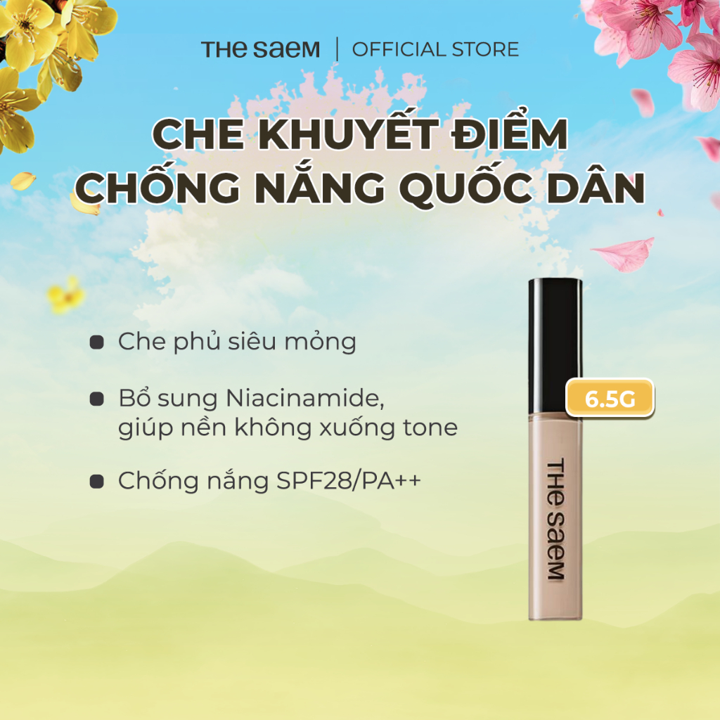 [AFF] Che khuyết điểm chống nắng che phủ cao THE SAEM Cover Perfection Tip Concealer 6.5
