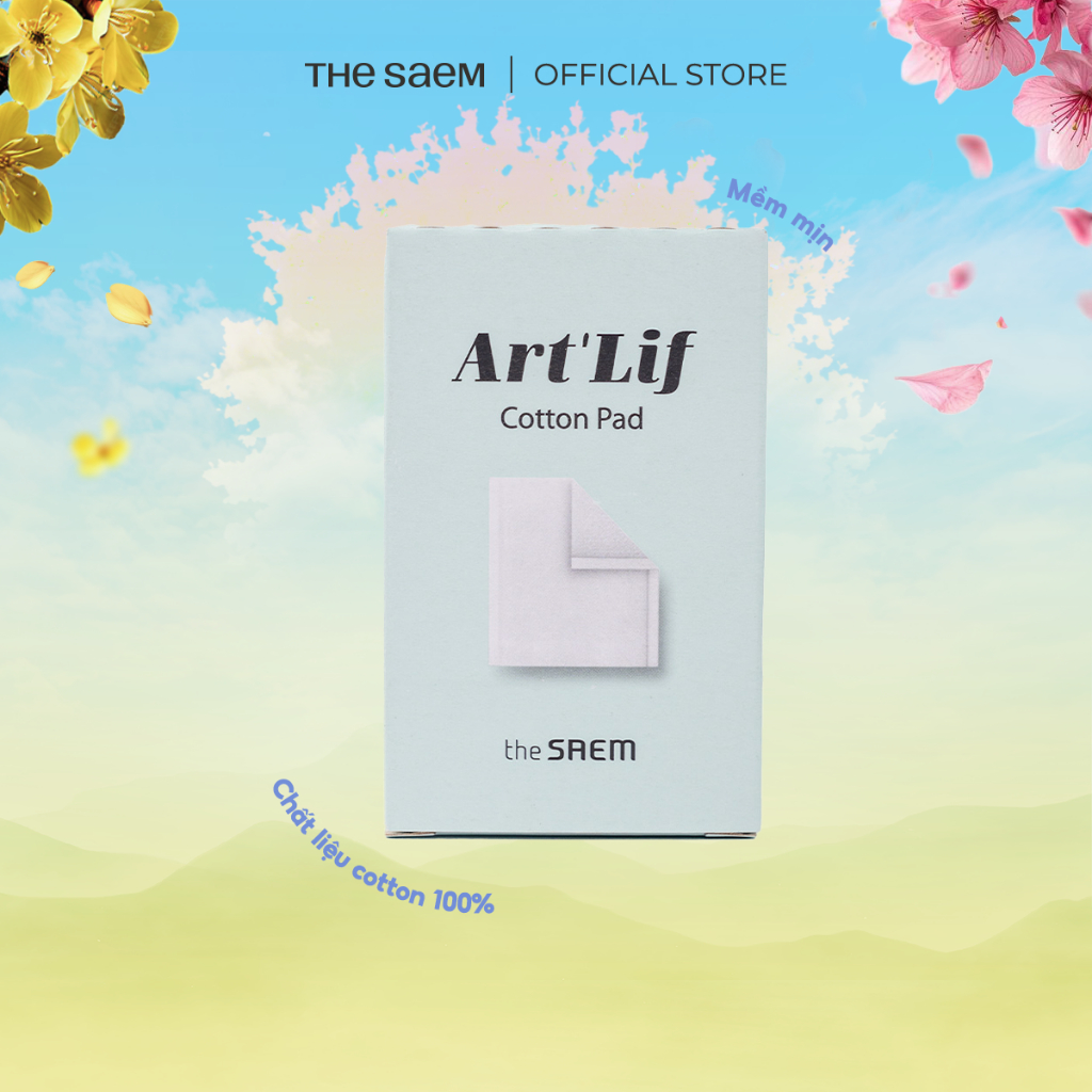 [THE SAEM Gift] Bông tẩy trang Art'Lif cotton pad THE SAEM