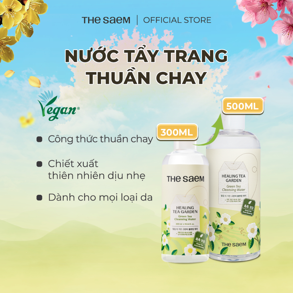 [THE SAEM] Nước tẩy trang dịu nhẹ THE SAEM Healing Tea Garden Cleansing Water