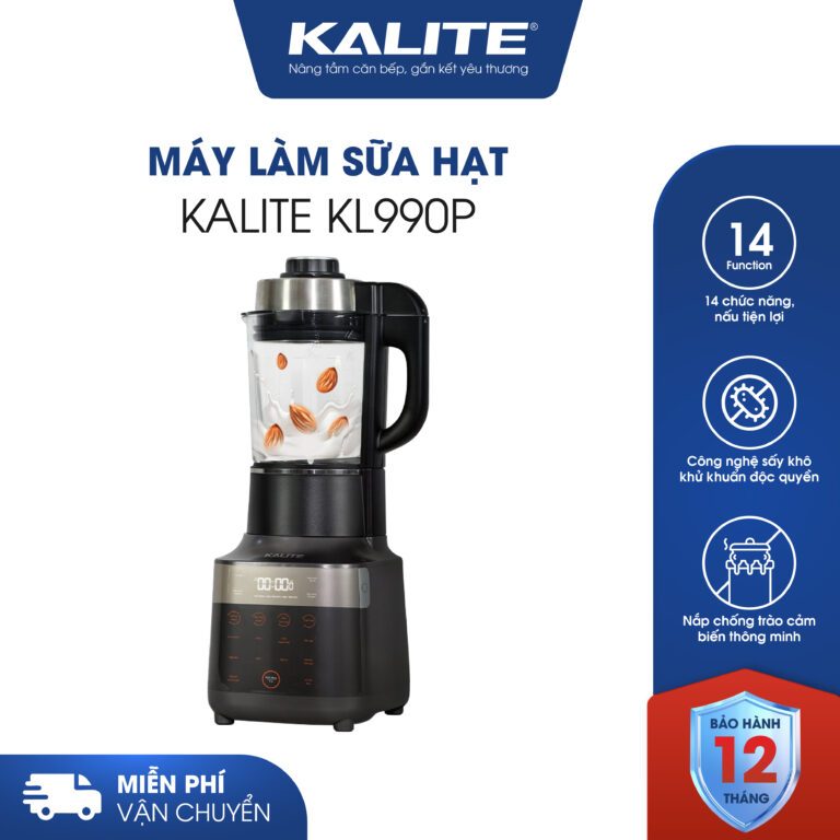 MÁY LÀM SỮA HẠT KALITE KL990P BẢN NÂNG CẤP KL950 - DUNG TÍCH 1,75L - CÔNG SUẤT 2700W HÀNG CHÍNH HÃNG
