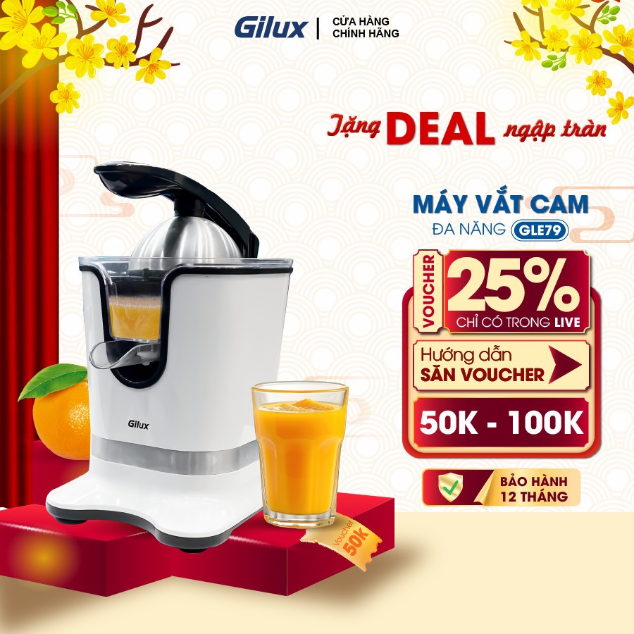 Máy Vắt Cam Gilux - Ép cam Tiện Lợi - Hàng Chính Hãng, Bảo hành 12 tháng