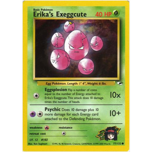 [Thẻ bài Pokemon TCG] Erika's Exeggcute - 77/132 - Common Unlimited