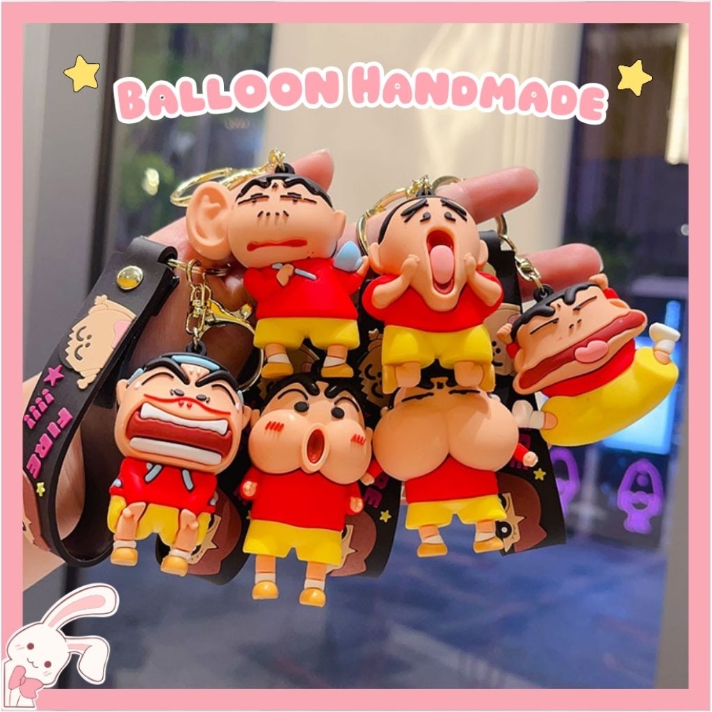 [SẴN] MÓC KHOÁ DẺO CUSHIN - CRAYON SHIN-CHAN | MÓC KHOÁ TREO BALO, TÚI XÁCH