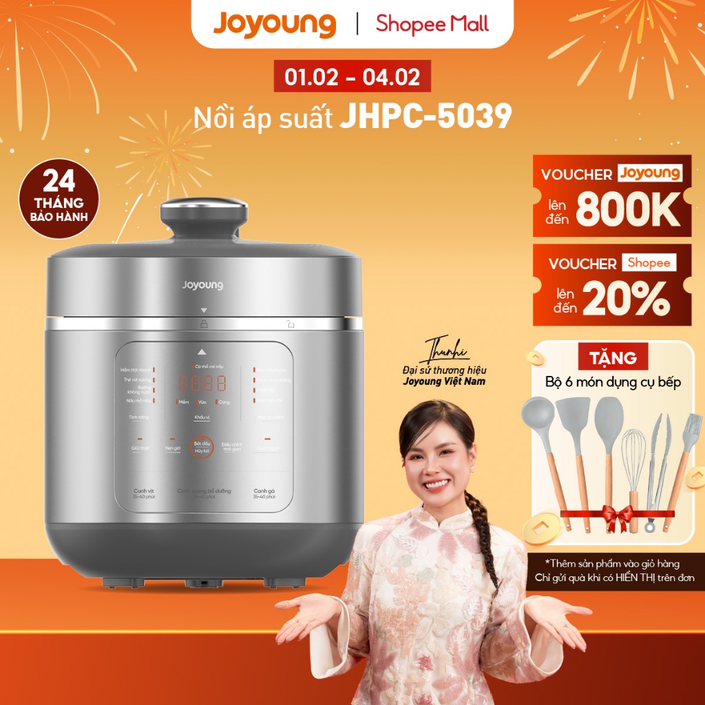 Nồi áp suất Joyoung JHPC-5039 | Dung tích 5L | Công suất 900W