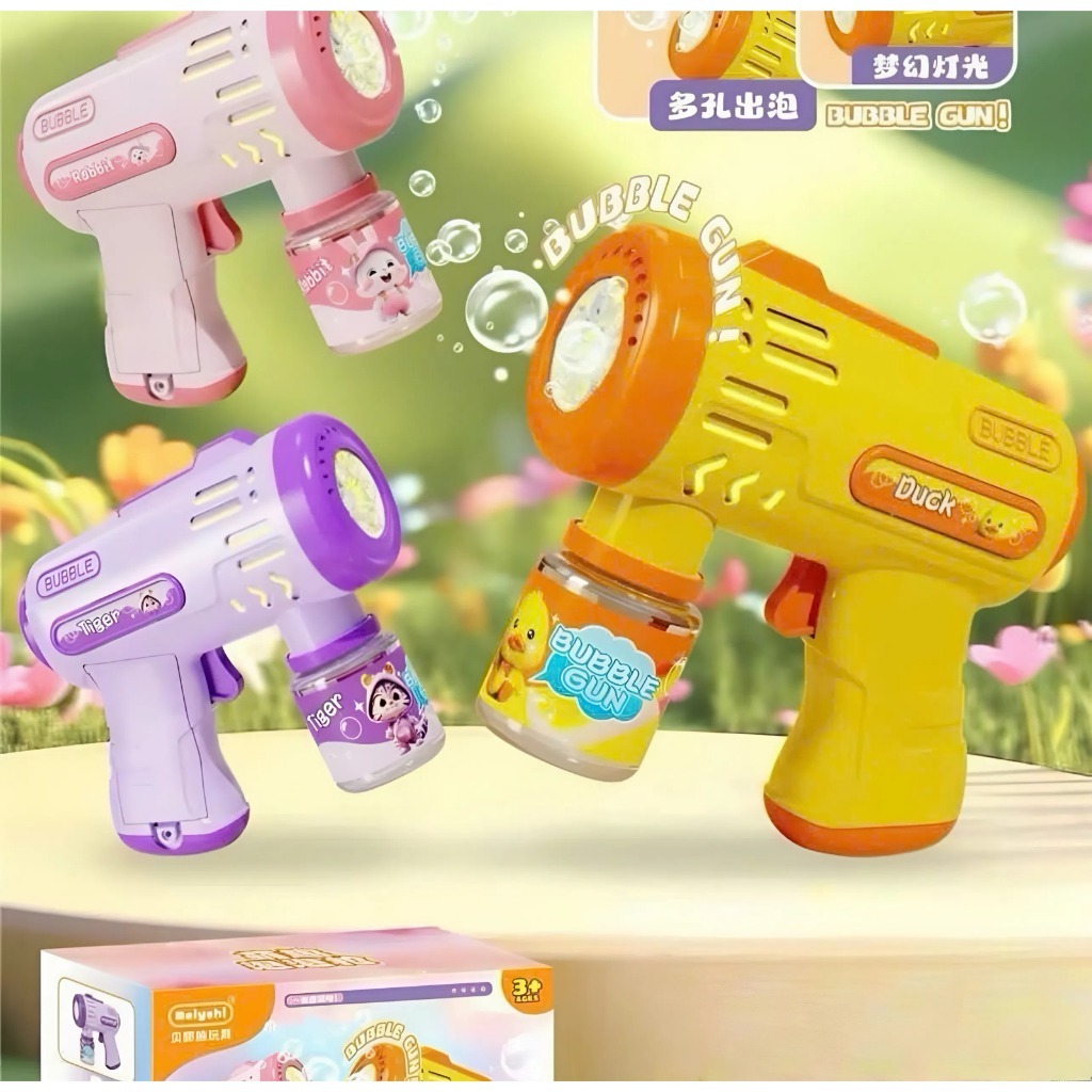 Súng Bắn Bong Bóng Tự Động Cho Bé – Bubble Gun Mini Dễ Thương Có đèn, Tạo Bong Bóng Liên Tục