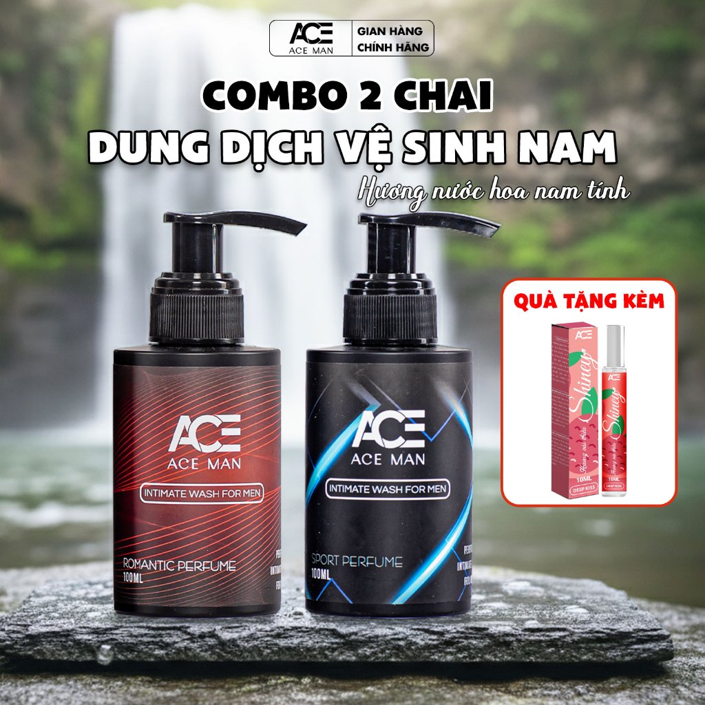 [TẶNG QUÀ] Combo 2 chai Dung dịch vệ sinh nam giới ACEMAN 100ml hương nước hoa nam lôi cuốn quyến rũ