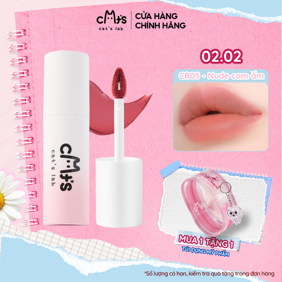 Son Kem Cat's Lab Blur Lip Velvet Chất Lì Mềm Mịn và Dễ Tán 2.5g