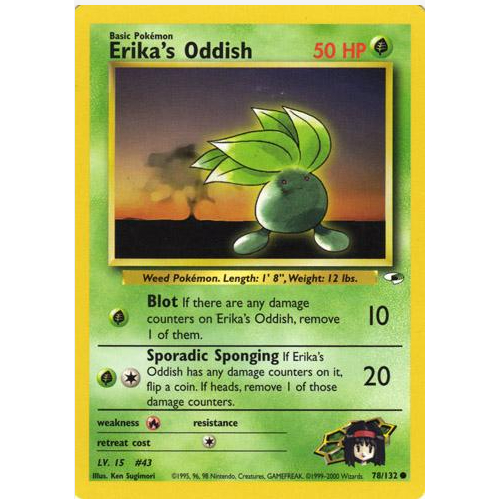 [Thẻ bài Pokemon TCG] Erika's Oddish - 78/132 - Common Unlimited