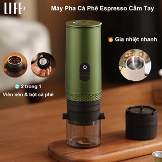 3Life Máy Pha Cà Phê Cầm Tay 20 Bar – Hỗ Trợ Cà Phê Bột & Viên Nén Tích Hợp Chức Năng Làm Nóng Nước