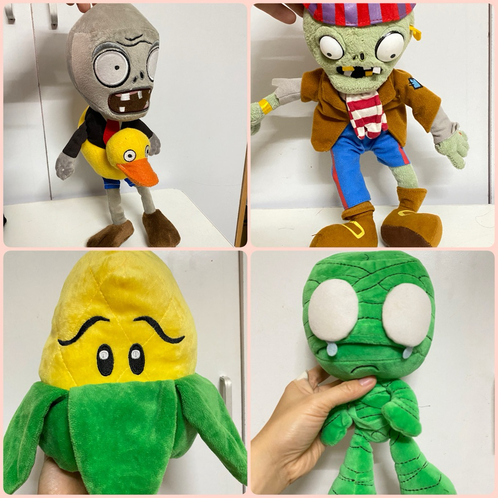 hoa quả nổi giận gấu bông, zombie and plant