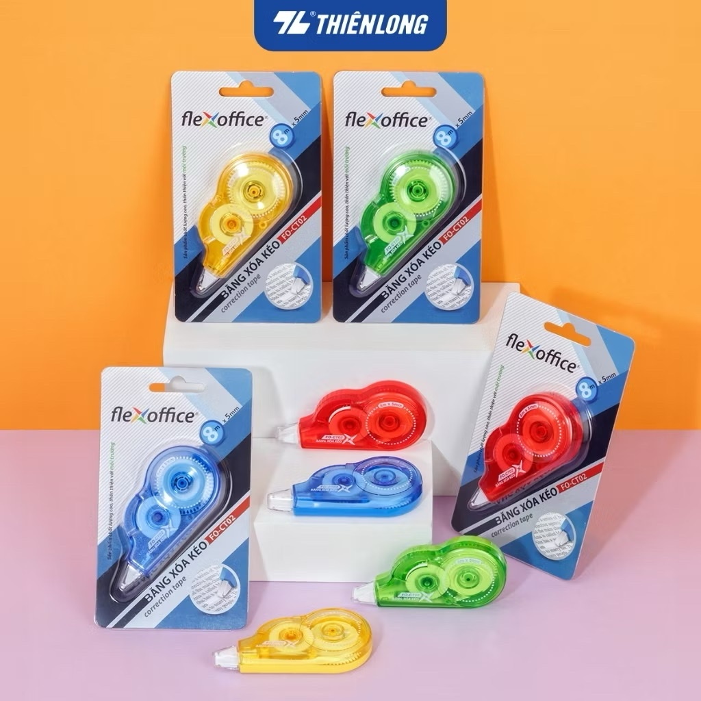 Bút Xóa Kéo An Toàn FlexOffice FO-CT02  nhỏ gọn, dẻo dai, bám dính tốt