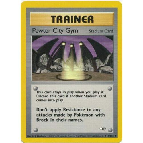 [Thẻ bài Pokemon TCG]  Pewter City Gym - 115/132 - Uncommon Unlimited