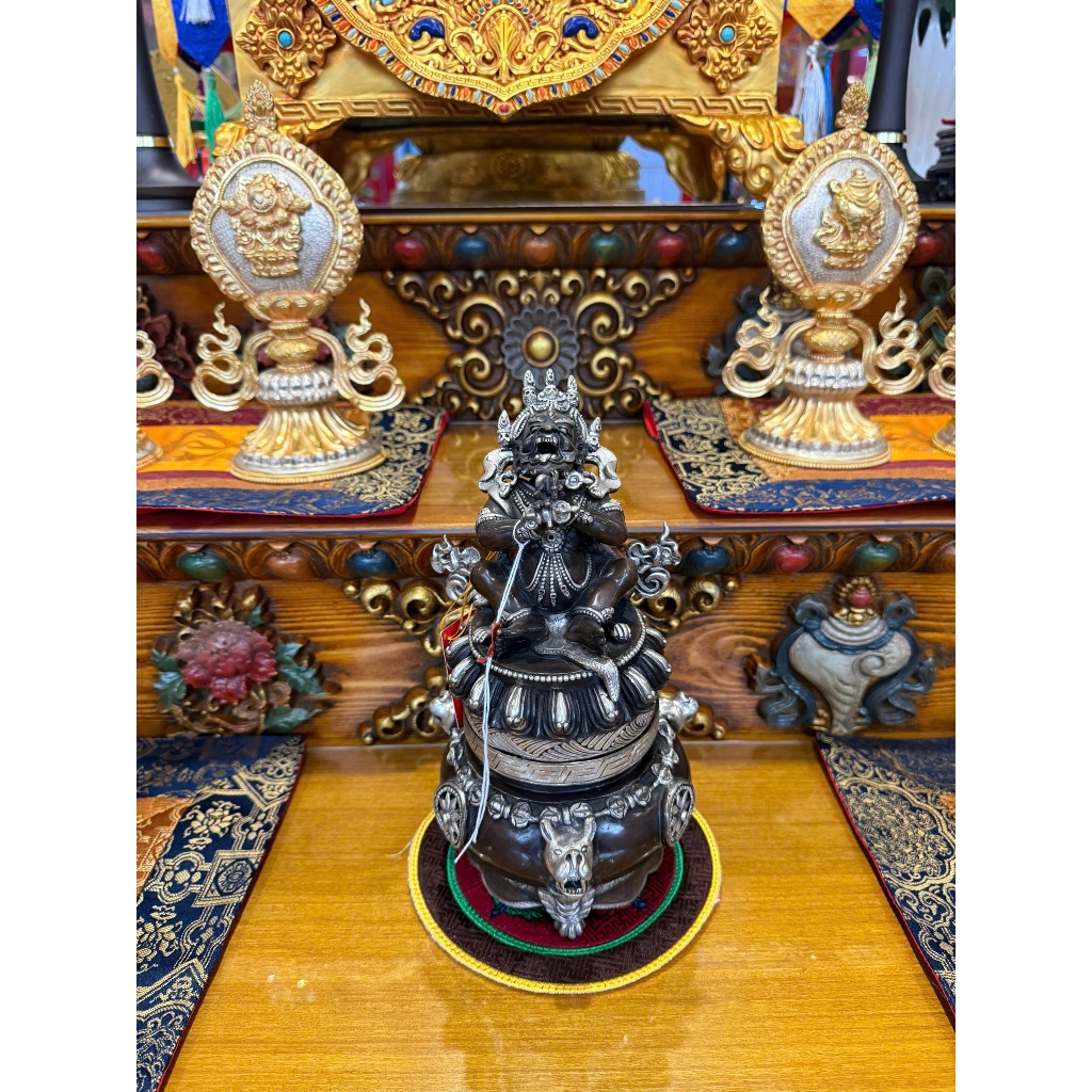 [PBMC] Lư xông Hộ Pháp Kim Cang đồng tráng bạc Nepal