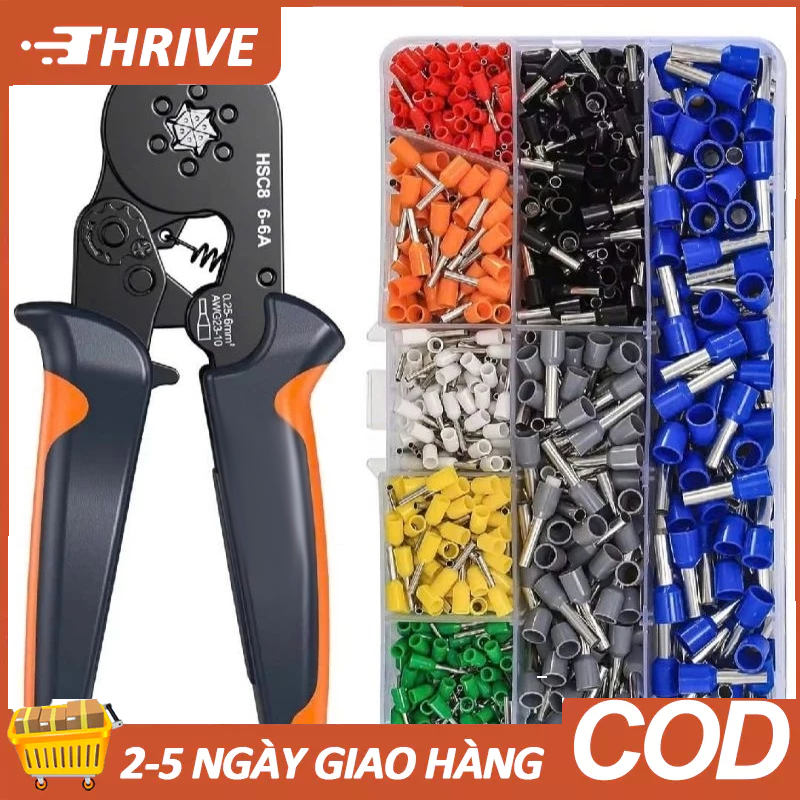 [ Tặng 800 cos ] Bộ Kìm Cos Lục Giác ( 6 cạnh ) - Kìm bấm cos 6 cạnh - Kìm bấm cos
