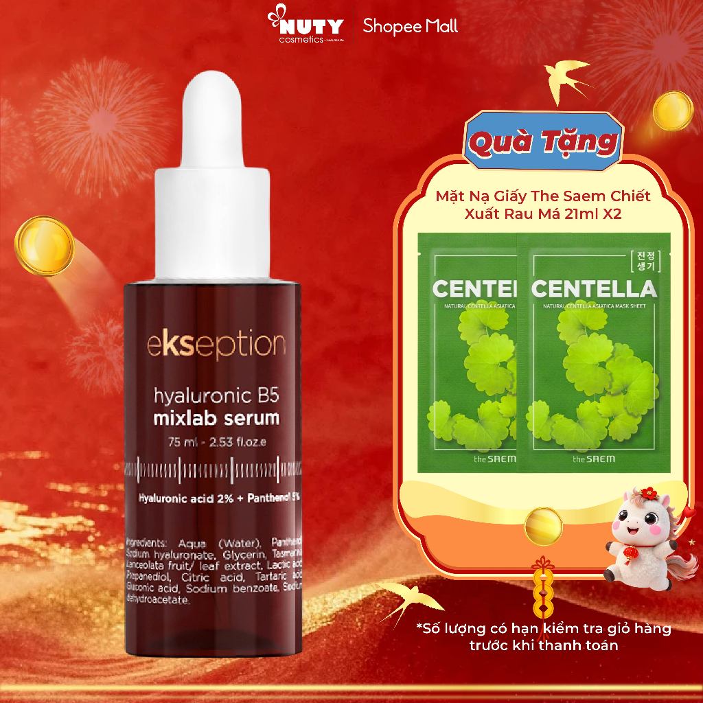 Tinh Chất Dưỡng Ẩm, Phục Hồi Da Ekseption Hyaluronic B5 Serum (75ml)